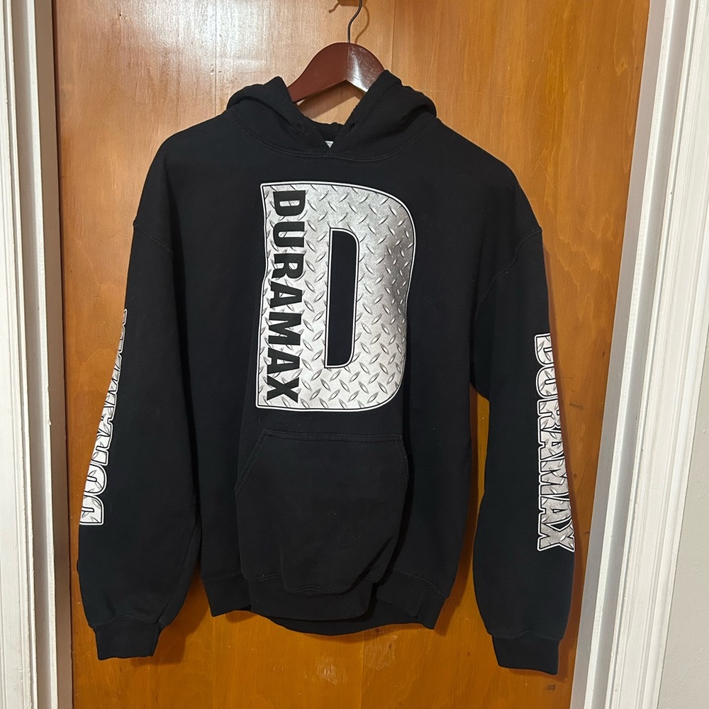 Duramax Diesel Graphic Hoodie - Black - Size L - Distressed